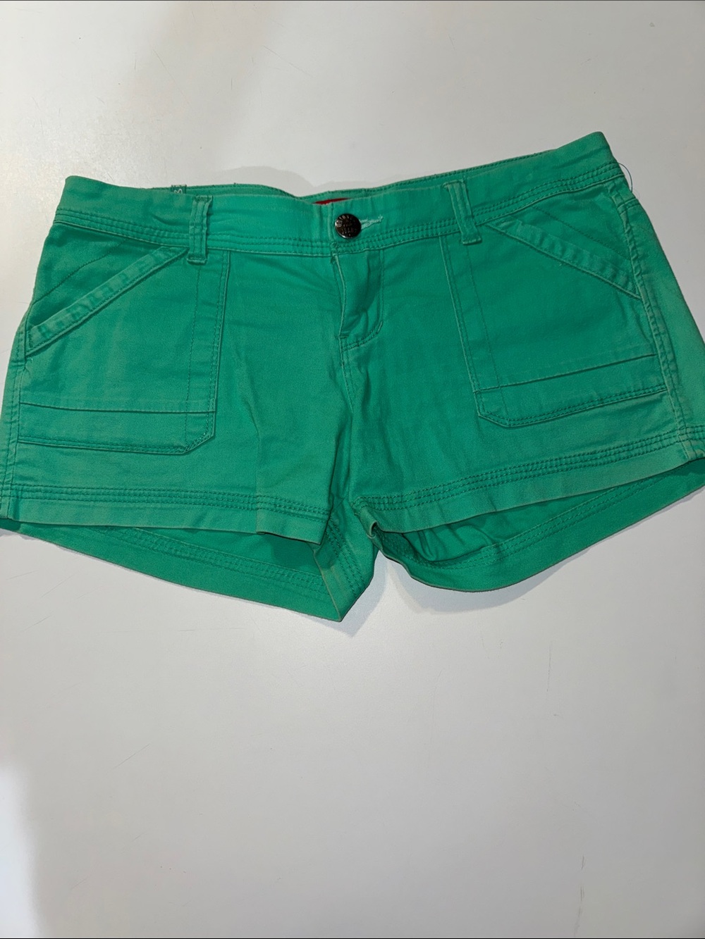 Y2K UNIONBAY Mint Green Women's Cotton Jean-Style Shorts